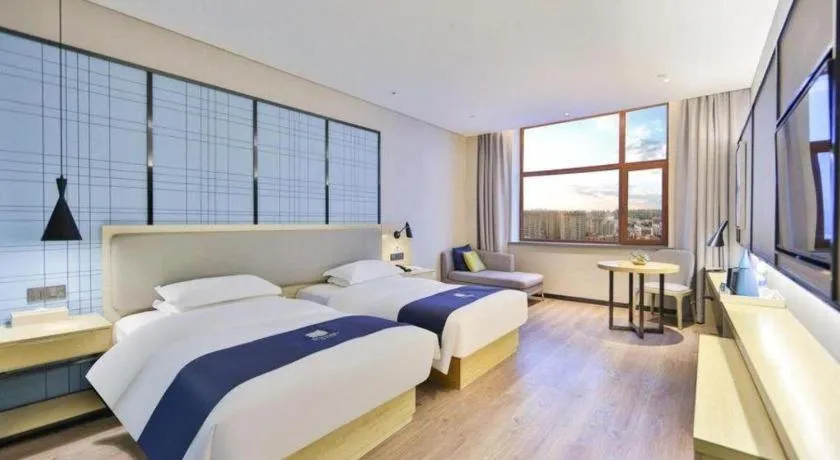 Bed in Echarm Hotel Hengshui 2nd High School High-speed Railway Station