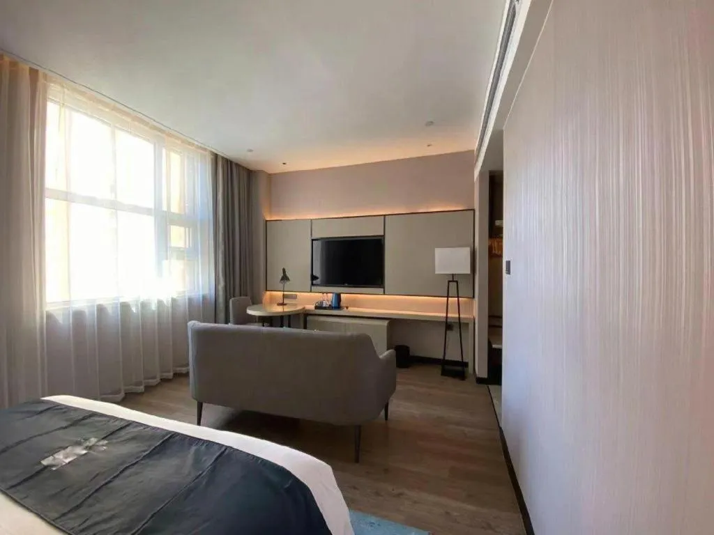 Bed in Echarm Hotel Hengshui 2nd High School High-speed Railway Station