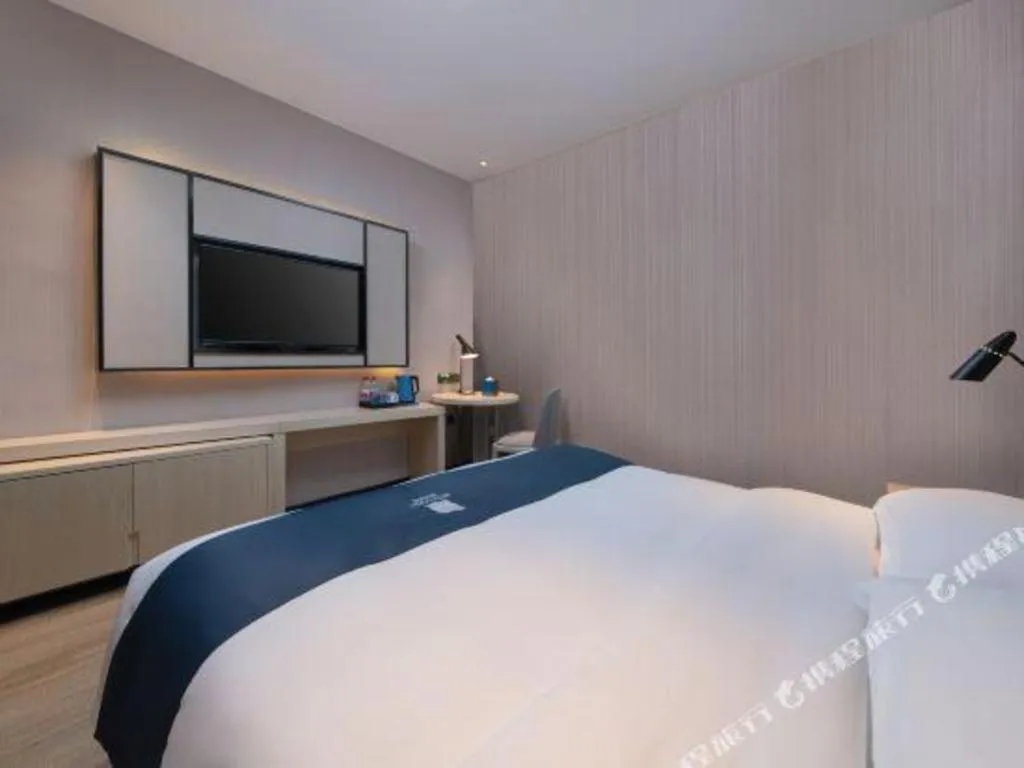 Bed in Echarm Hotel Hengshui 2nd High School High-speed Railway Station