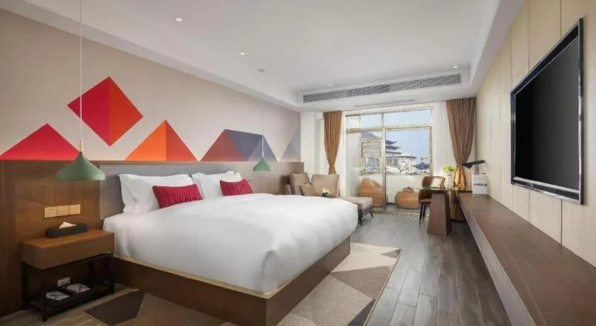 Bed in Borrman Hotel Guilin North Railway Station Zhonghao International