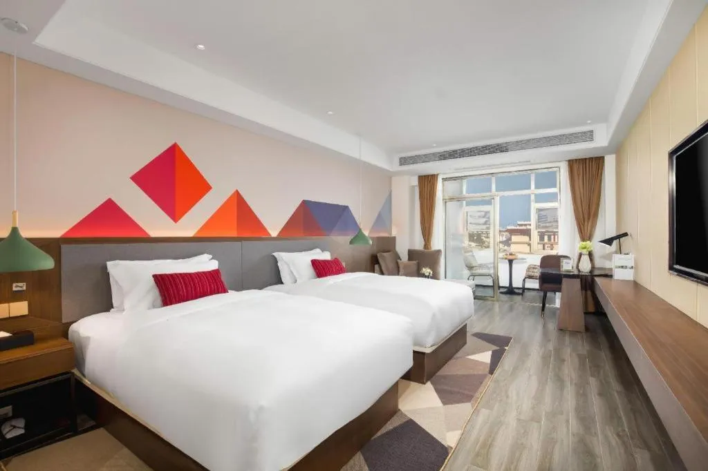 Bed in Borrman Hotel Guilin North Railway Station Zhonghao International