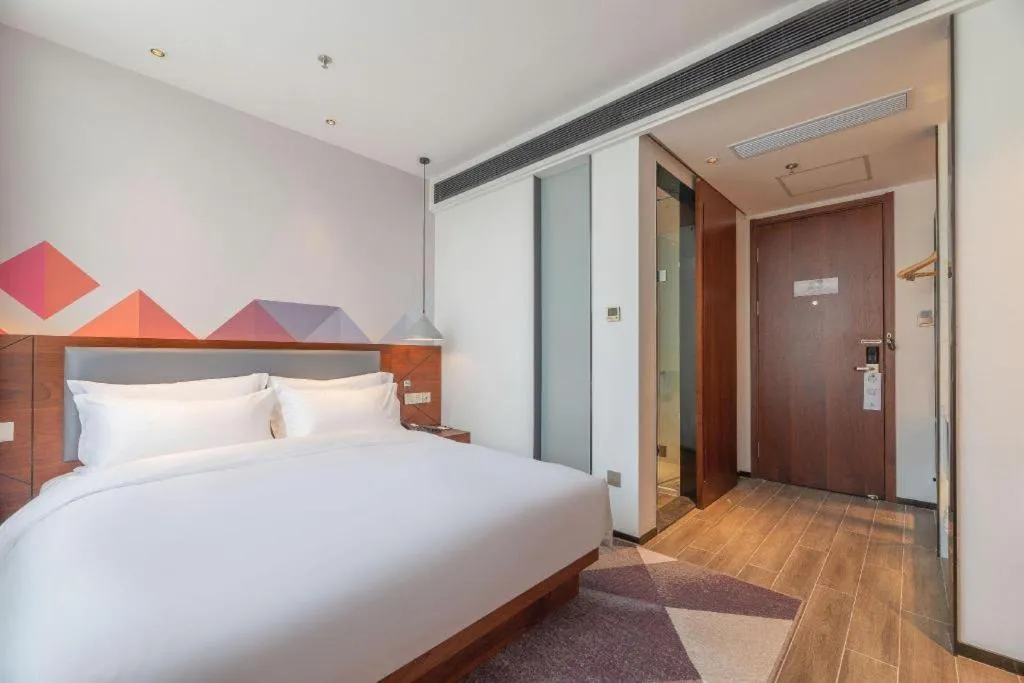 Bed in Borrman Hotel Guilin North Railway Station Zhonghao International