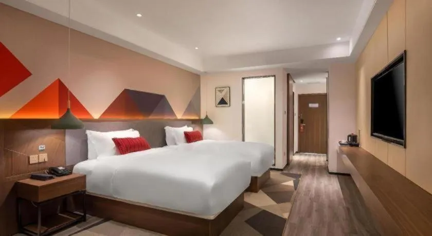 Bed in Borrman Hotel Guilin North Railway Station Zhonghao International