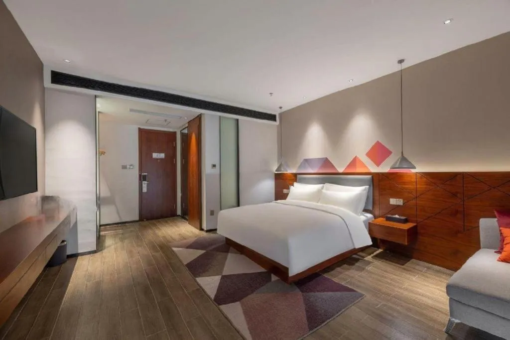 Bed in Borrman Hotel Guilin North Railway Station Zhonghao International