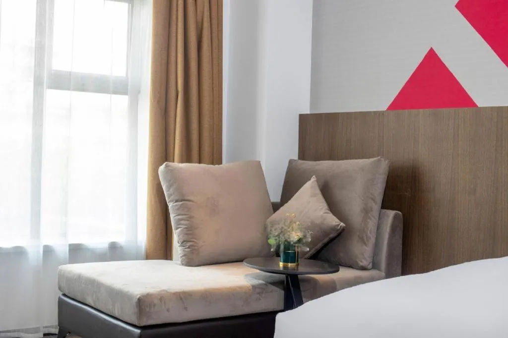 Bed in Borrman Hotel Guilin North Railway Station Zhonghao International