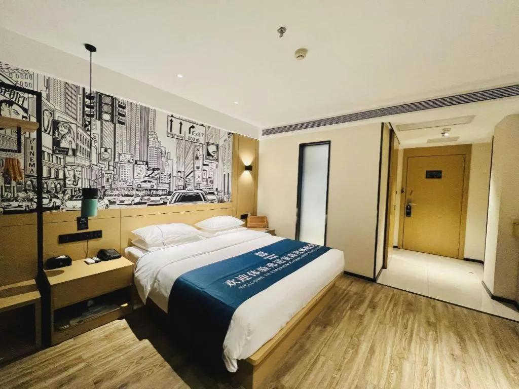 Bed in City Comfort Inn Tangshan Railway Station Lunan District Government