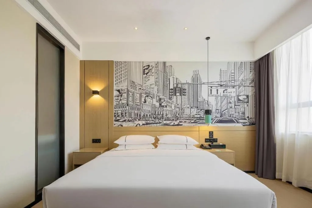 Bed in City Comfort Inn Tangshan Railway Station Lunan District Government