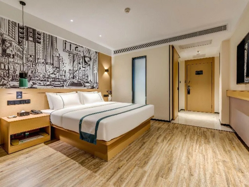 Bed in City Comfort Inn Tangshan Railway Station Lunan District Government