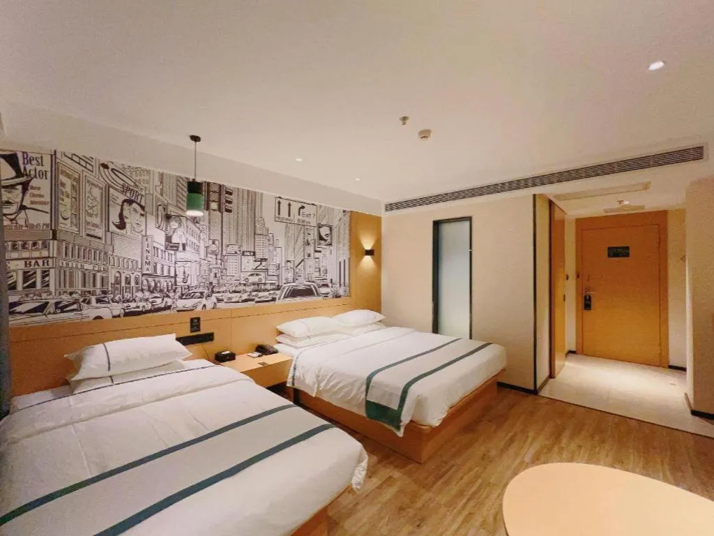 Bed in City Comfort Inn Tangshan Railway Station Lunan District Government