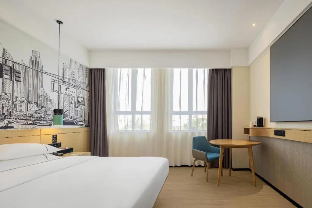 Bed in City Comfort Inn Tangshan Railway Station Lunan District Government