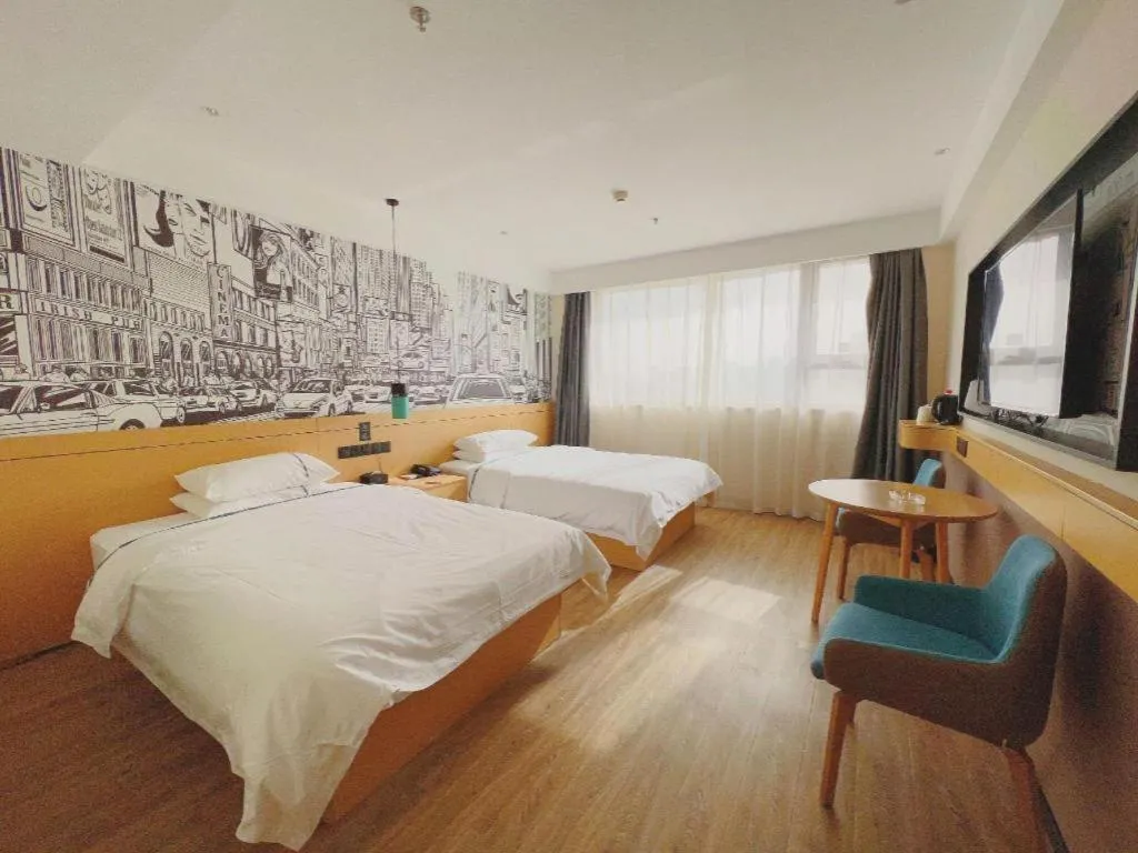 Bed in City Comfort Inn Tangshan Railway Station Lunan District Government