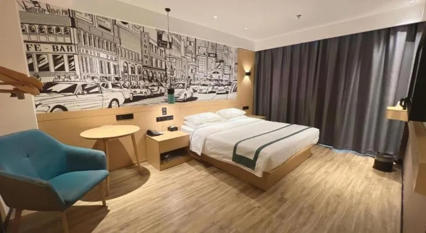 Bed in City Comfort Inn Tangshan Railway Station Lunan District Government