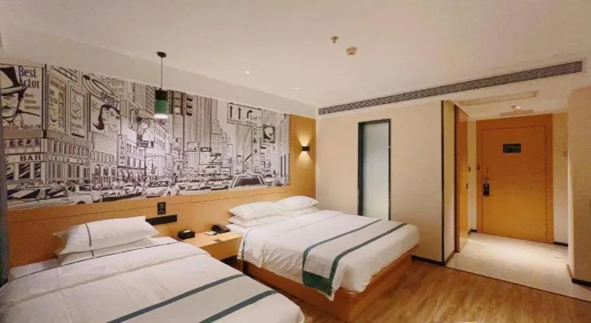 Bed in City Comfort Inn Tangshan Railway Station Lunan District Government