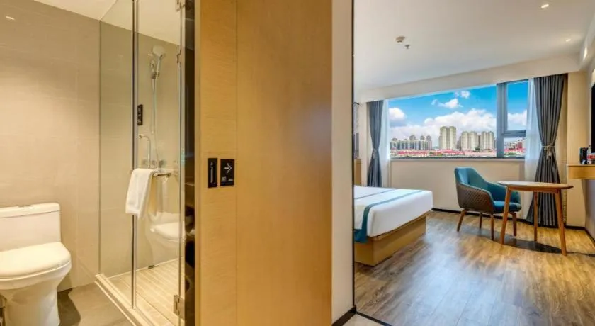 Bed in City Comfort Inn Tangshan Railway Station Lunan District Government