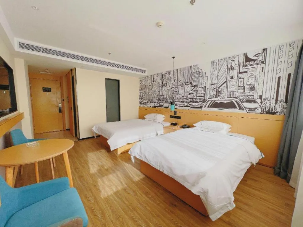 Bed in City Comfort Inn Tangshan Railway Station Lunan District Government