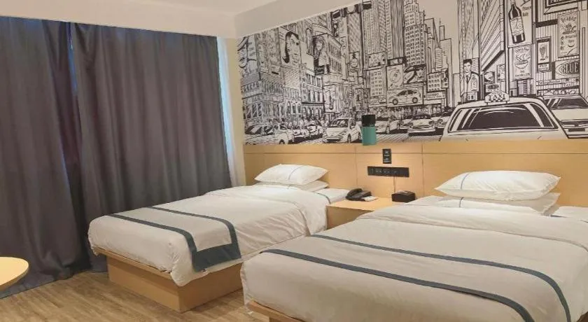 Bed in City Comfort Inn Tangshan Railway Station Lunan District Government