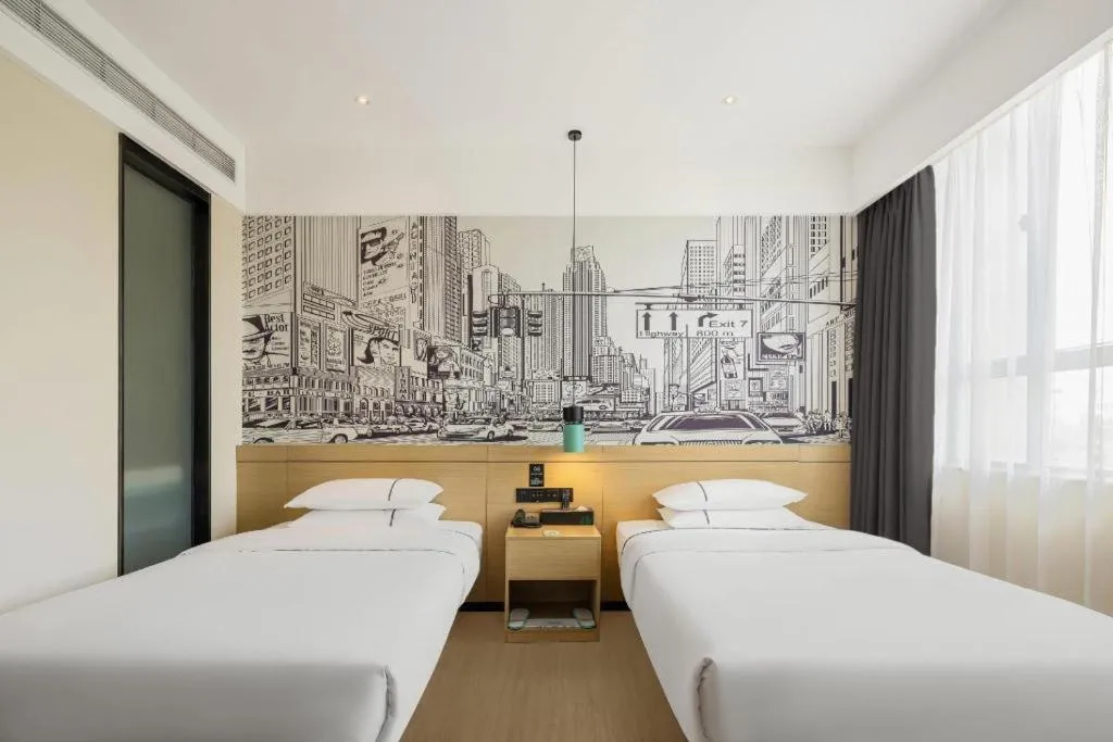 Bed in City Comfort Inn Tangshan Railway Station Lunan District Government