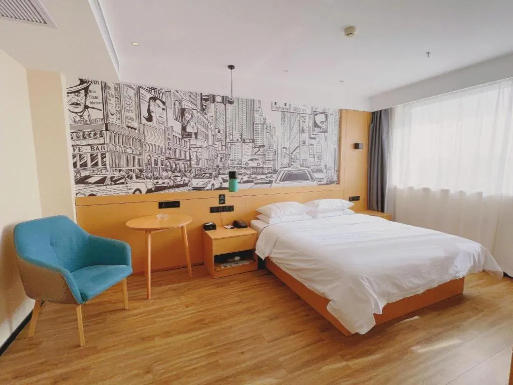 Bed in City Comfort Inn Tangshan Railway Station Lunan District Government