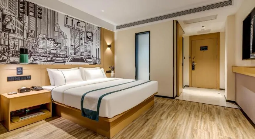 Bed in City Comfort Inn Tangshan Railway Station Lunan District Government