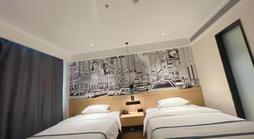 Bed in City Comfort Inn Tangshan Railway Station Lunan District Government