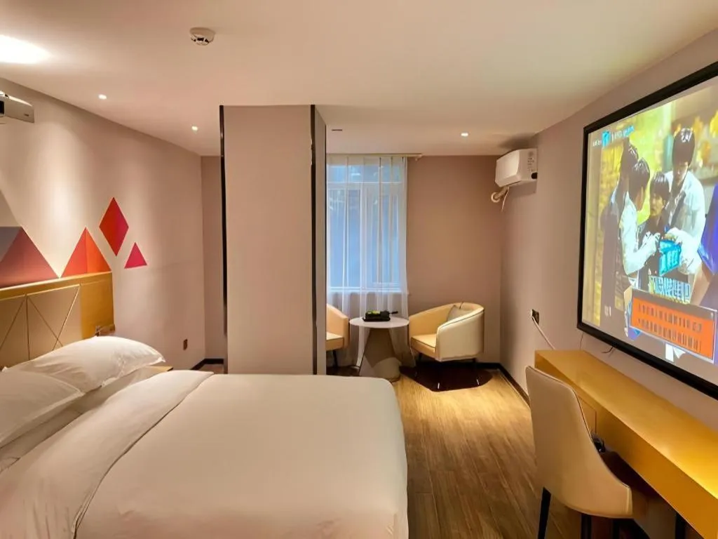 Bed in Borrman Hotel Guangzhou Shisanhang Ximenkou Metro Station