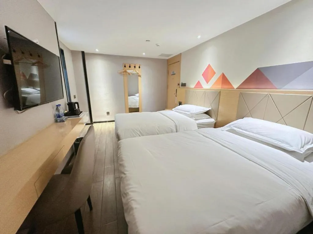 Bed in Borrman Hotel Guangzhou Shisanhang Ximenkou Metro Station