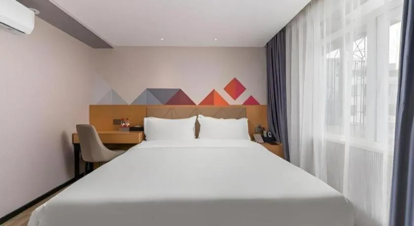 Bed in Borrman Hotel Guangzhou Shisanhang Ximenkou Metro Station
