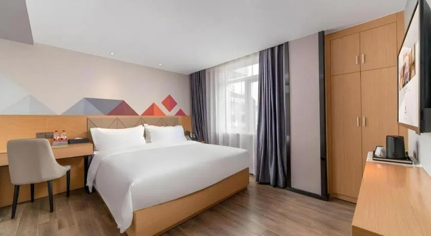 Bed in Borrman Hotel Guangzhou Shisanhang Ximenkou Metro Station