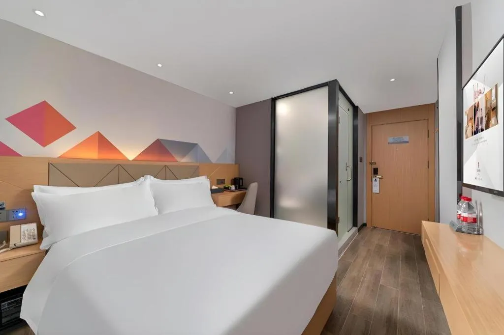 Bed in Borrman Hotel Guangzhou Shisanhang Ximenkou Metro Station