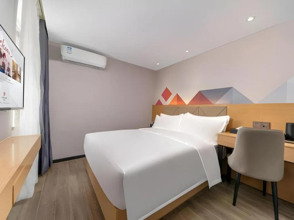 Bed in Borrman Hotel Guangzhou Shisanhang Ximenkou Metro Station