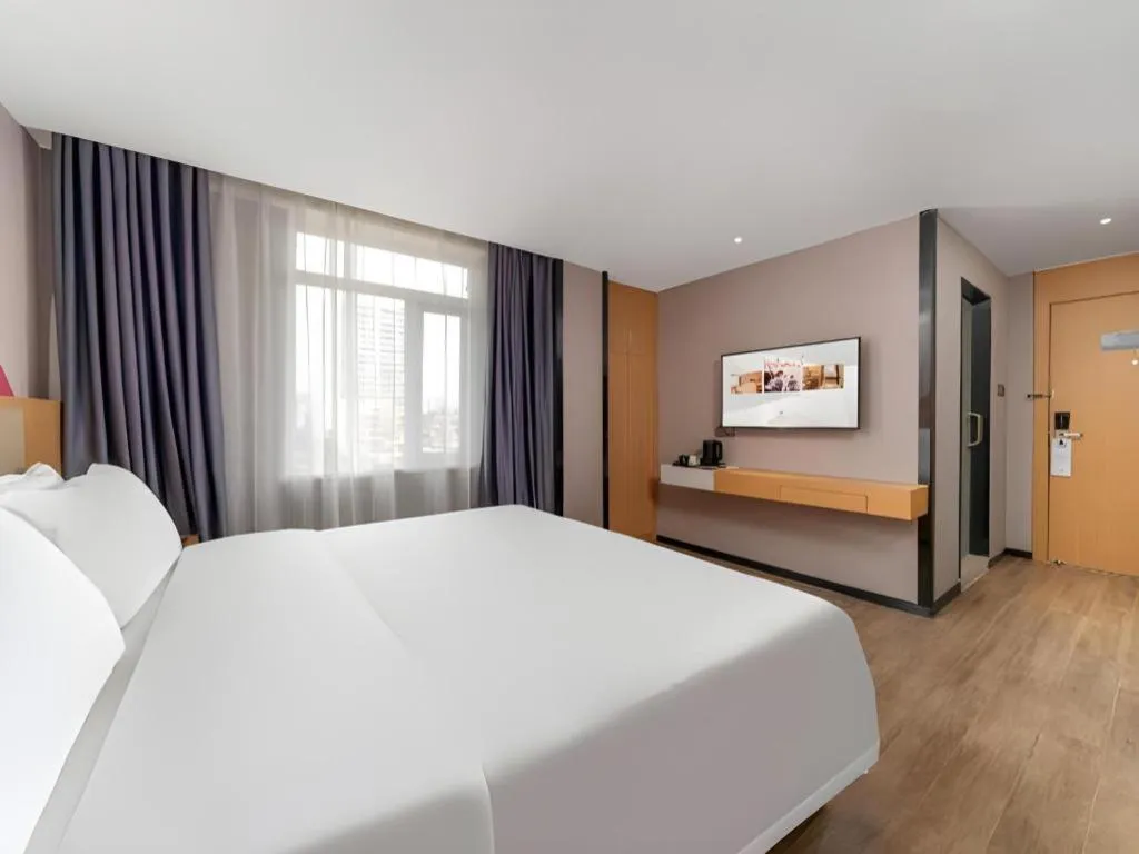 Bed in Borrman Hotel Guangzhou Shisanhang Ximenkou Metro Station