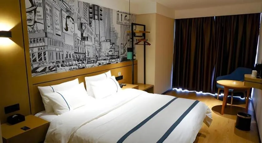 Bed in City Comfort Inn Chongqing Yongchuan Xuefu Avenue Wanda