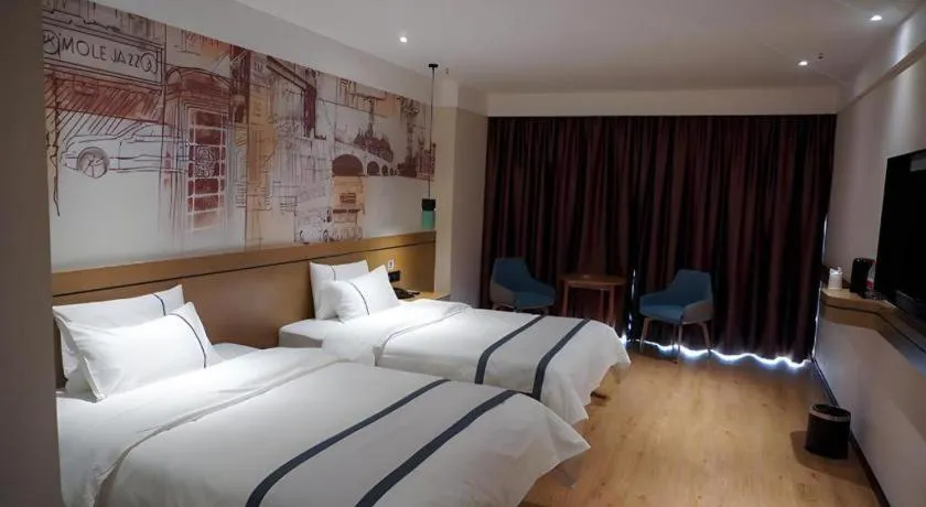 Bed in City Comfort Inn Chongqing Yongchuan Xuefu Avenue Wanda