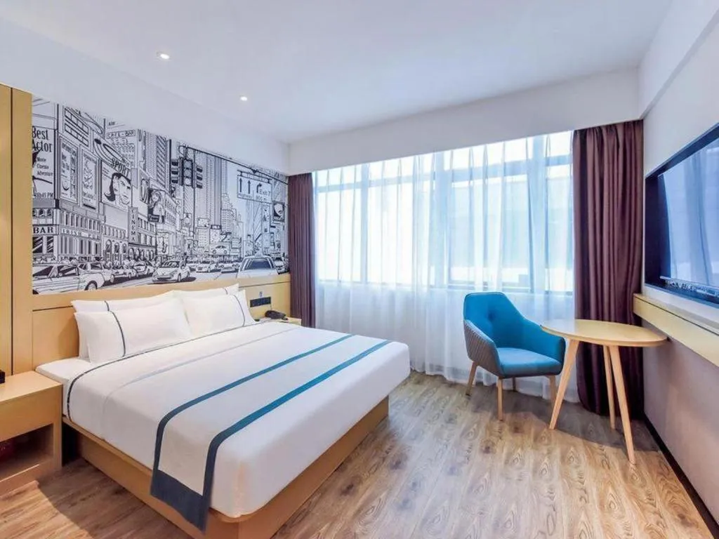 Bed in City Comfort Inn Chongqing Yongchuan Xuefu Avenue Wanda