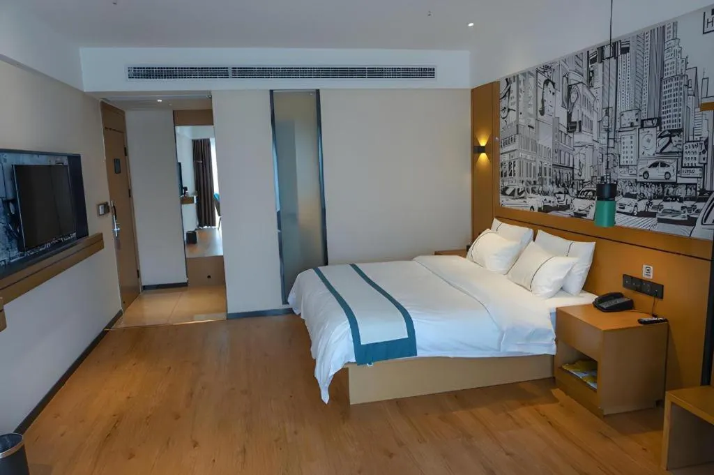 Bed in City Comfort Inn Chongqing Yongchuan Xuefu Avenue Wanda