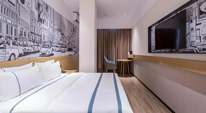 Bed in City Comfort Inn Liuzhou Liudong New District Hualing Youlinghui