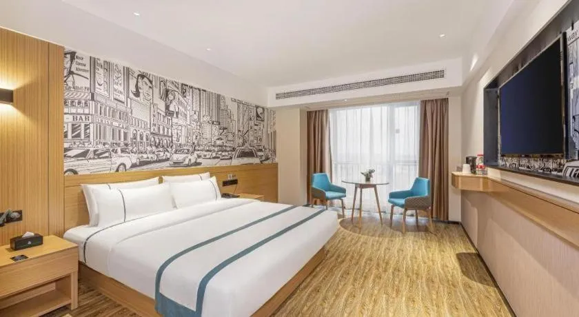 Bed in City Comfort Inn Yancheng Xihuan Road Wanda Plaza