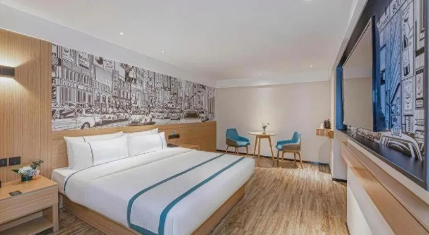 Bed in City Comfort Inn Yancheng Xihuan Road Wanda Plaza