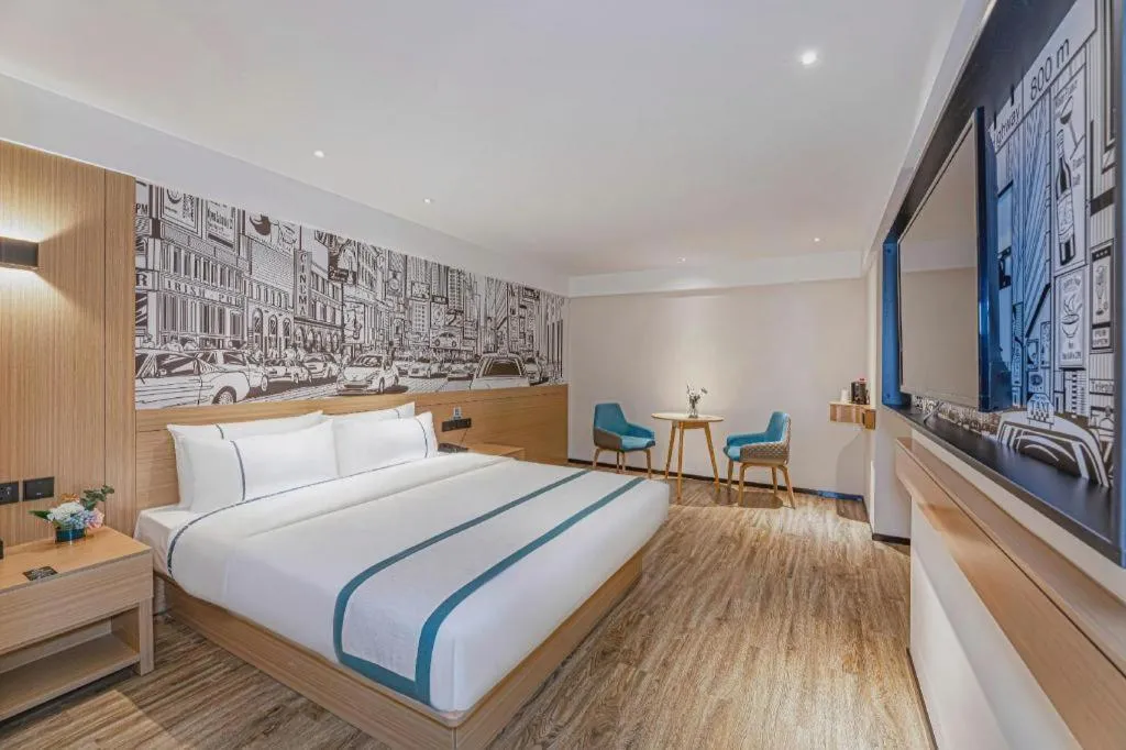 Bed in City Comfort Inn Yancheng Xihuan Road Wanda Plaza