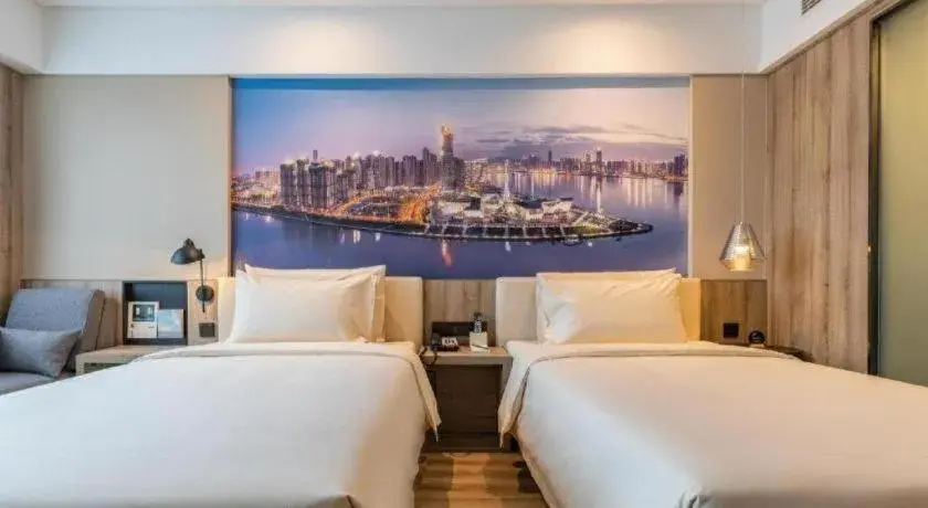 Bed in Atour Hotel Changsha Wuyi Square Wanbao Avenue Bed in Atour Hotel Changsha Wuyi Square Wanbao Avenue