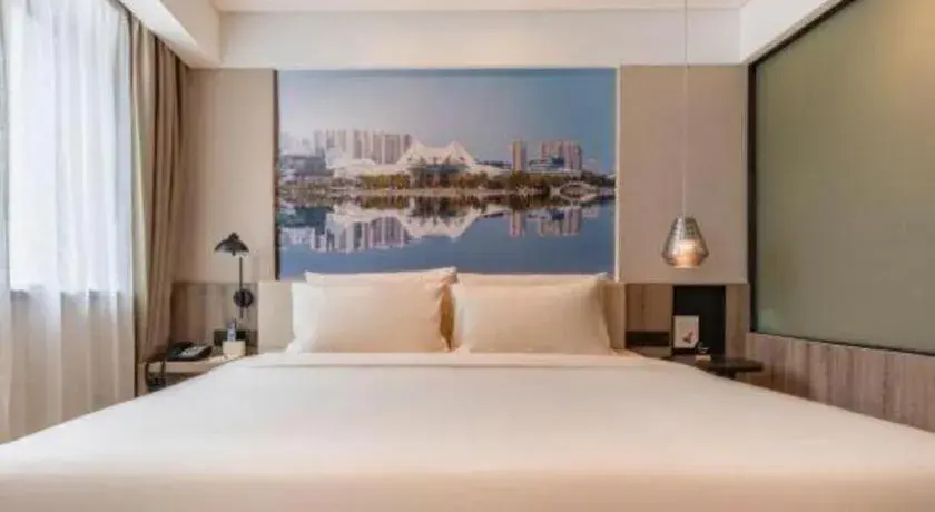 Bed in Atour Hotel Changsha Wuyi Square Wanbao Avenue Bed in Atour Hotel Changsha Wuyi Square Wanbao Avenue