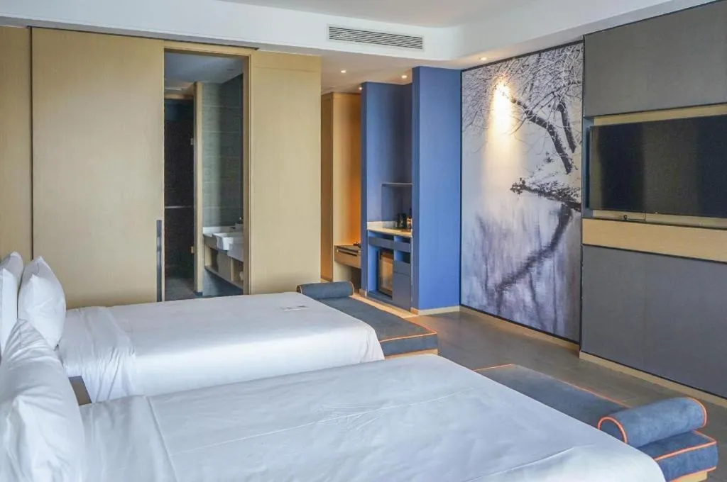 Bed in Atour Hotel Wenzhou Yueqing Nanhong Plaza