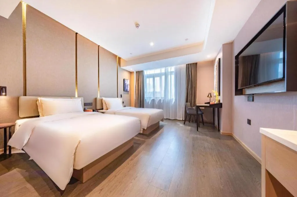Bed in Atour Hotel Huainan Railway Station Commercial and Cultural Square