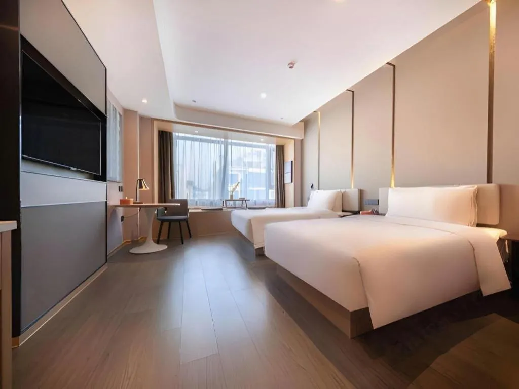 Bed in Atour Hotel Huainan Railway Station Commercial and Cultural Square