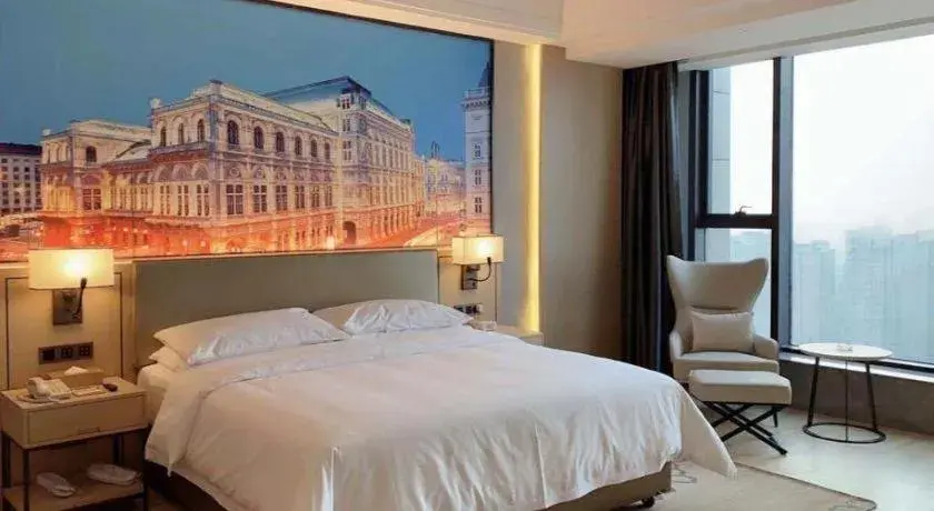 Bed in Venus Royal Hotel Anhui Tongcheng Tongguoxiushui Bed in Venus Royal Hotel Anhui Tongcheng Tongguoxiushui