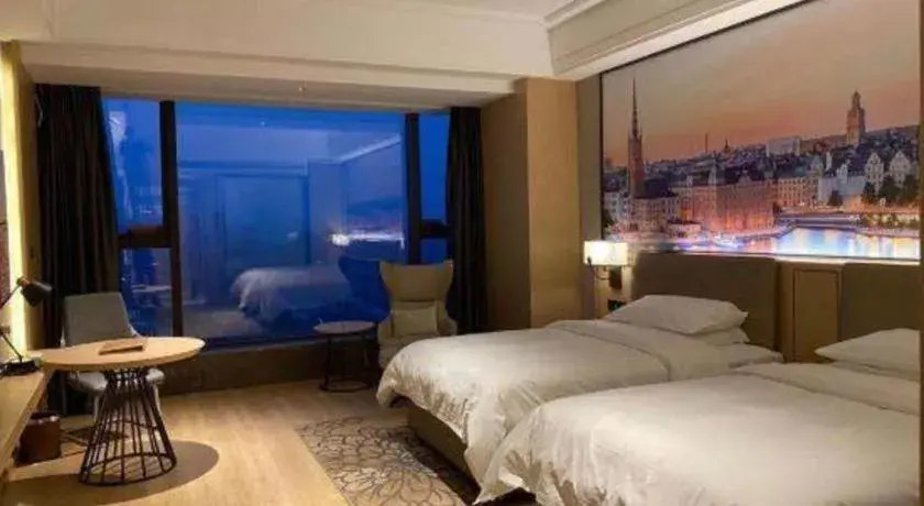 Bed in Venus Royal Hotel Anhui Tongcheng Tongguoxiushui Bed in Venus Royal Hotel Anhui Tongcheng Tongguoxiushui