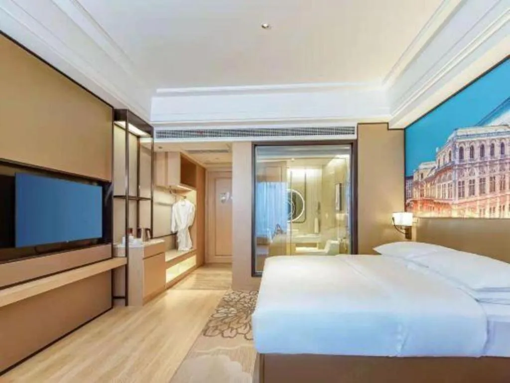 Bed in Venus Royal Hotel Anhui Tongcheng Tongguoxiushui