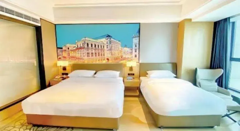 Bed in Venus Royal Hotel Anhui Tongcheng Tongguoxiushui Bed in Venus Royal Hotel Anhui Tongcheng Tongguoxiushui