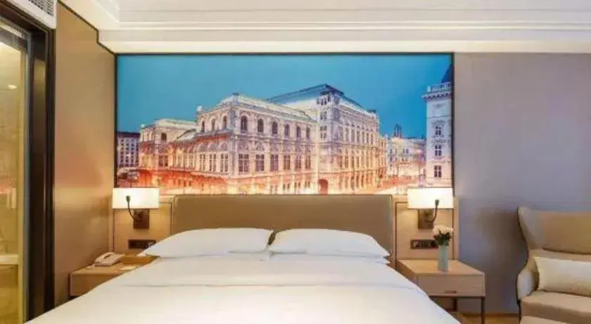 Bed in Venus Royal Hotel Anhui Tongcheng Tongguoxiushui Bed in Venus Royal Hotel Anhui Tongcheng Tongguoxiushui