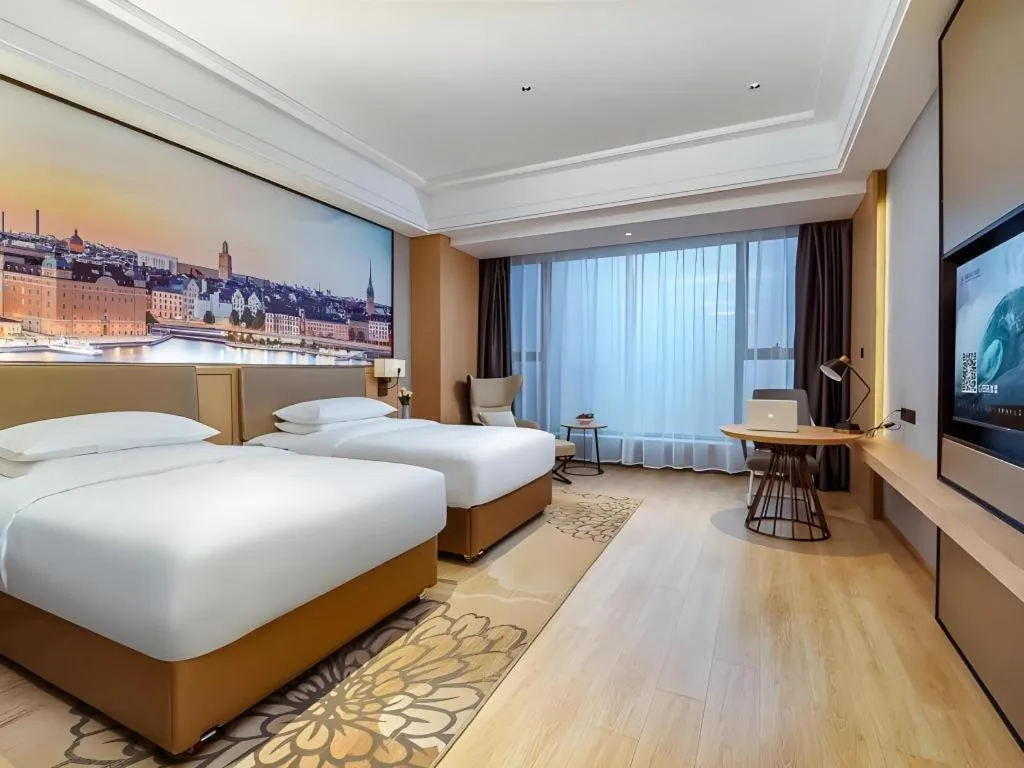 Bed in Venus Royal Hotel Anhui Tongcheng Tongguoxiushui